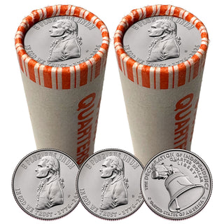 2026 Declaration of Independence Quarter Rolls Set • P & D Mint • 1776–2026 America 250th