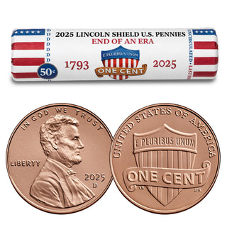 2025 Final Issue Last Lincoln Cent Penny Rolls P & D Set (100 Coins) – END OF AN ERA Exclusive Collectible Rolls – Brilliant Uncirculated