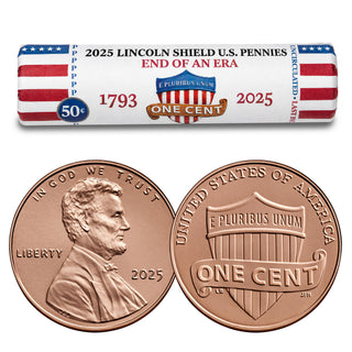 2025 Final Issue Last Lincoln Cent Penny Rolls P & D Set (100 Coins) – END OF AN ERA Exclusive Collectible Rolls – Brilliant Uncirculated