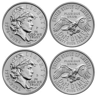 2026 P & D Set Emerging Liberty USA 250 Dime Rolls • World Trade Center 9/11 • 25th Anniversary Limited Edition