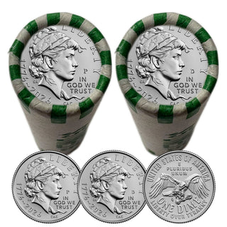 2026 Emerging Liberty Dime 2-Roll Set • P & D Mint • 1776–2026 America 250