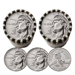 2026 Enduring Liberty Half Dollar 2-Roll Set • P & D Mint • 1776–2026 America 250