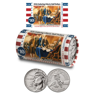 2026-P Enduring Liberty Half Dollar DECLARATION OF INDEPENDENCE Roll • America 250