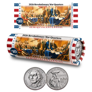2026-D Revolutionary War Quarter • DECLARATION OF INDEPENDENCE DOI Roll • America 250th