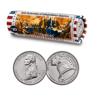 2026-D Declaration of Independence Quarter • 1776-2026 DOI Roll • America 250th