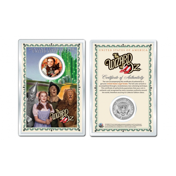Wizard Of Oz Dorothy Jfk Kennedy Half Dollar U S Coin With 4x6 Lens Display