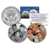 THE ANDY GRIFFITH SHOW - TV SHOW - Colorized JFK Half Dollar U.S. 2-Coin Set