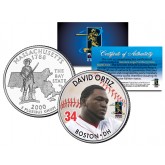 DAVID ORTIZ Colorized Massachusetts Statehood U.S. Quarter Coin Boston Red Sox - Officially Licensed