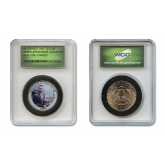 DEREK JETER 1994 Minor League Player of the Year Colorized JFK Kennedy Half Dollar U.S. Coin in Slabbed Serial Numbered Holder