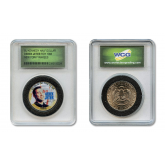 DEREK JETER 1996 Rookie of the Year Colorized JFK Kennedy Half Dollar U.S. Coin in Slabbed Serial Numbered Holder