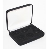 Lot of 20 Black Felt COIN GIFT METAL BOX holds 6-Quarters or Presidential $1 or Sacagawea Dollars 