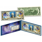 GEMINI - Horoscope Zodiac - Genuine Legal Tender Colorized U.S. $2 Bill