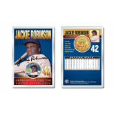 JACKIE ROBINSON Baseball Legends JFK Kennedy Half Dollar 24K Gold Plated US Coin Displayed with 4x6 Display Card