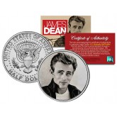 JAMES DEAN " Rebel Without A Cause - Leaning on Wall  " JFK Kennedy Half Dollar US Coin - Officially Licensed