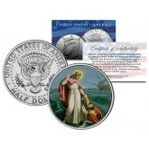 JESUS CHRIST - WALKING ON WATER - JFK Kennedy Half Dollar U.S. Colorized Coin