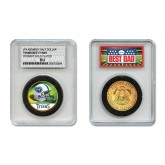TENNESSEE TITANS #1 DAD Licensed NFL 24KT Gold Clad JFK Half Dollar Coin in Special *Best Dad* Sealed Graded Holder 