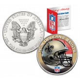 NEW ORLEANS SAINTS 1 Oz American Silver Eagle $1 US Coin Colorized - NFL LICENSED