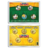 YANKEES CAPTAINS Statehood New York Quarters 5-Coin Set 24K Gold Plated - JETER MUNSON GEHRIG MATTINGLY