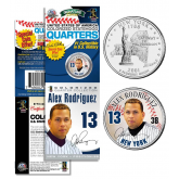 ALEX RODRIGUEZ NY Yankees Official New York Statehood U.S. Quarter Coin in Promotional Rare Unopened Sealed Packaging 