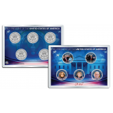 DONALD TRUMP 45th President Official 2017 JFK Kennedy Half Dollar U.S. 5-Coin Set with 4x6 Lens Display